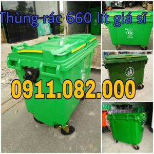 Thanh lý thùng rác 120 lít 240 lít giá rẻ tại hậu giang- lh 0911.082.000