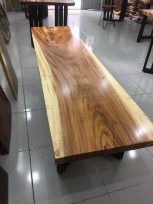 Mặt bàn gỗ me tây nguyên tấm dài 2m