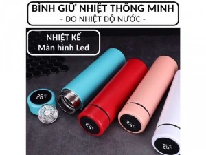 Bình giữ nhiệt INOX thông minh, hiển thị nhiệt độ led cao cấp dung tích 500ml