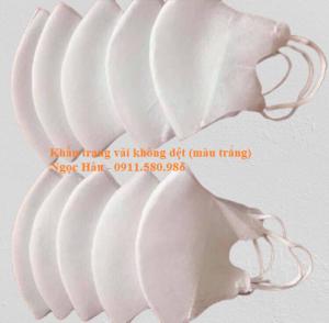 KHẨU TRANG VẢI KHÔNG DỆT (2 LỚP) MÀU TRẮNG