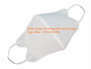 KHẨU TRANG VẢI KHÔNG DỆT (2 LỚP) MÀU TRẮNG