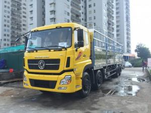 Xe tải Dong feng 4 chân ISL315, Động cơ Cummins, Thùng mui bạt 9,5m Nhập khẩu Nguyên chiếc