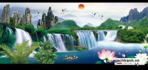 gạch tranh 3d phòng khách khổ lớn