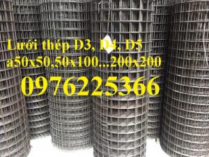 Lưới thép hàn dây D3a50x50, D3a100x100, D4a50x50, 100x100...200x200