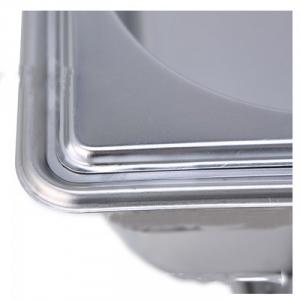 Nồi hâm buffet inox chữ nhật nắp PC 3 ngăn giá rẻ BF8811L63-3