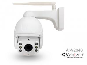 Vantech Camera Wifi Flood Light Onvif Pan/Tilt 2.0MP AI-V2040