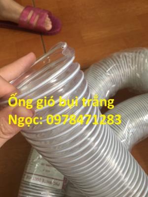 Ống gió bụi trắng lõi thép bọc nhựa hàng có sẵn bán giá rẻ