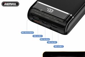 Pin dự phòng remac rpp-107 10.000MAH có lcd báo % pin