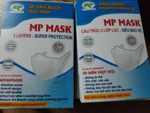 Khẩu trang kháng khuẩn 3D MP MASK Công Nghệ Nhật Bản 10 cái