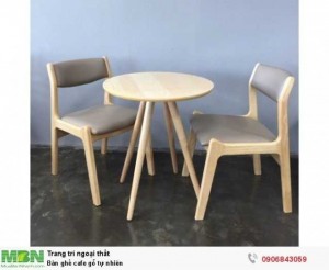 Bàn ghế cafe gỗ tự nhiên