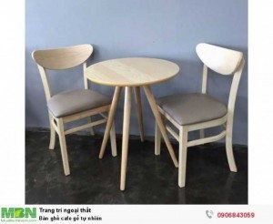 Bàn ghế cafe gỗ tự nhiên