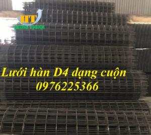 Lưới thép hàn D4 a(20x200), D4(150x150)lưới thép hàn dạng cuộn giá rẻ