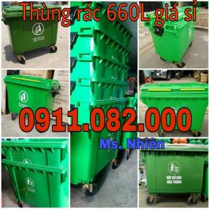 Phân phối thùng rác 240 lít giá rẻ quận 2 quận 3 quận 4- thùng rác nhựa nắp kín- lh 0911.082.000