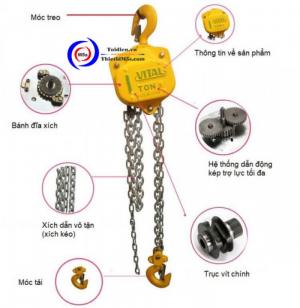 Palang xích kéo tay 2 tấn 3M VITAL