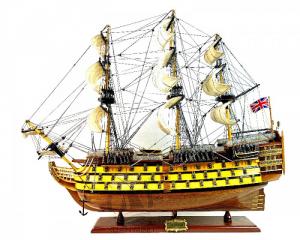 Thuyền chiến cổ Anh Quốc HMS VICTORY: Dài 91cm - Rộng 29cm - Cao 80cm