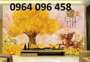 gạch tranh 3d tranh cây tiền