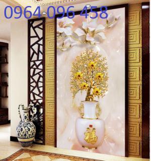 gạch tranh 3d tranh cây tiền