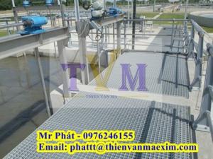 Nắp mương thoát nước thải không gỉ sét frp grating