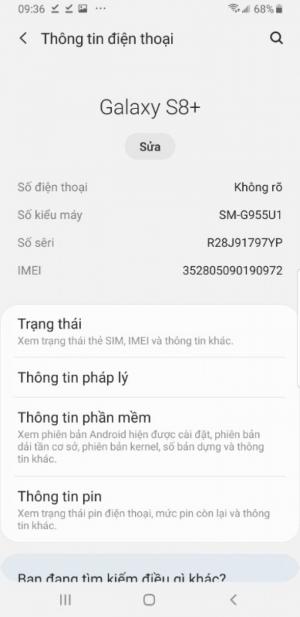 Galayxy s8+ 64gb màu bạc