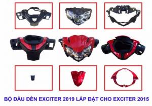 Bộ đầu đèn exciter 2019 lắp cho exciter 2015-2018