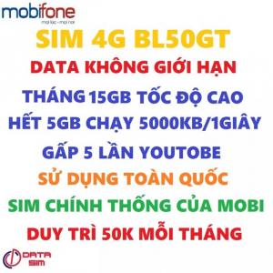 Sim 4G mobifone max băng thông duy trì 50k có sẵn tháng đầu