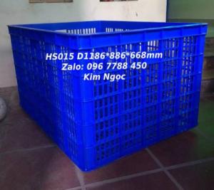 Sóng nhựa có bánh xe đựng hàng hóa trái cây