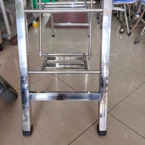 Thang Inox 10 Bậc Vuông 4, Thang Inox Xếp Gọn