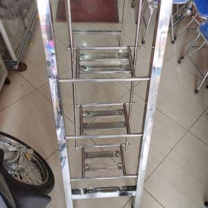 Thang Inox 10 Bậc Vuông 4, Thang Inox Xếp Gọn