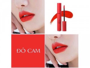 son 3ce hàn cao cấp có team chống giả (màu đỏ cam)