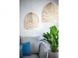Đèn mây tre đan thả trần trang trí