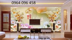 tranh gạch 3d dán tường phòng khách