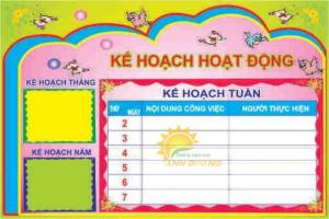 bảng biểu, bảng tuyên truyền, bảng thông tin cho trường mầm non, phòng y tế, nhà bếp ăn