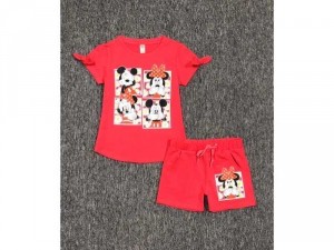 Đồ bộ bé gái Mickey nơ hoa cúc