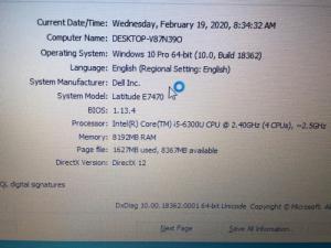 Dell 7470 core i5 6300, RAM 8GB, ổ SSD 256 GB LCD 14.0