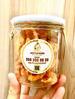 Hotufarm: Da heo sấy tỏi (100g, 200g, 250g)
