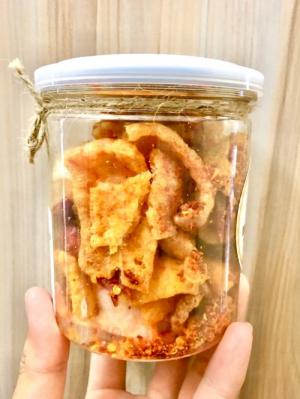Hotufarm: Da heo sấy tỏi (100g, 200g, 250g)