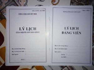 Lý lịch của người xin vào đảng, lldv