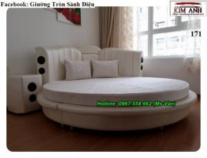 phòng ngủ giường tròn màu trắng Tân Bình Tân Phú