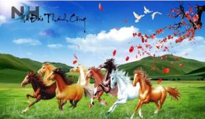 gạch tranh 3d - gạch tranh mã đáo thành công