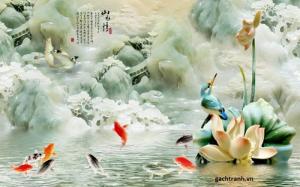 tranh gạch men 3d sứ ngọc phòng khách