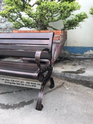 Băng ghế dài sân vườn, công viên chất liệu nhôm đúc cao cấp