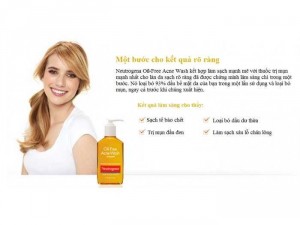 Sữa rửa mặt Neurogena Oil-Free Acne Wash 269ml của Mỹ
