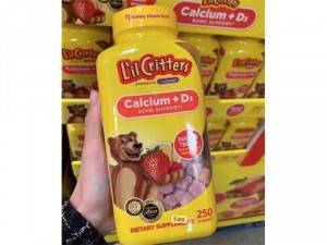 Kẹo gấu bổ sung Canxi cho trẻ em L’il Critters Calcium +D3 250 viên của Mỹ