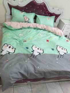 Bộ vỏ chăn ga gối cotton poly không bai, không xù, nhiều mẫu