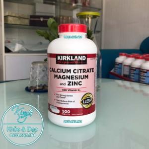 Viên Uống Kirkland Calcium Citrate Magnesium and Zinc 500 Viên