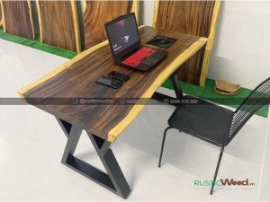Bàn làm việc gỗ me tây 70x150cm