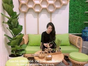 Sofa mây đẹp cho gia đình, spa, quán cafe