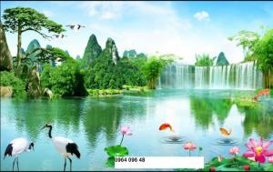 Gạch tranh 3d sơn thủy hữu tình