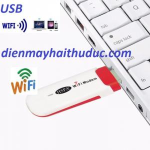 USB HSPA Wifi Modem 3G Có khe cắm thẻ nhớ hỗ trợ 32Gb, Khi cắm vào USB của máy tính thiết bị nhận diện như 1 USB.