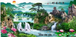 Gạch tranh 3d cảnh làng quê